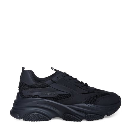 Black Steve Madden Possess Men's Sneakers | PH 1396DP16